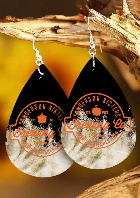 

Earrings Halloween Coffee Water Drop Earrings in Multicolor. Size