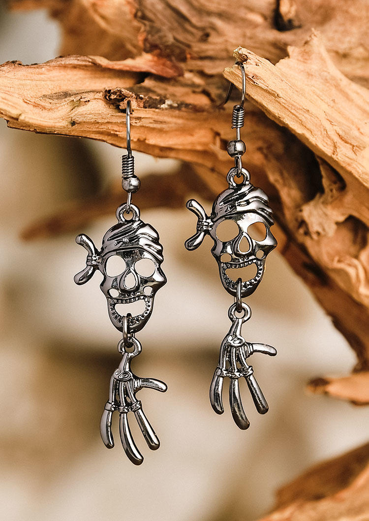 

Earrings Halloween Skull Skeleton Hand Pumpkin Earrings in Pattern1. Size
