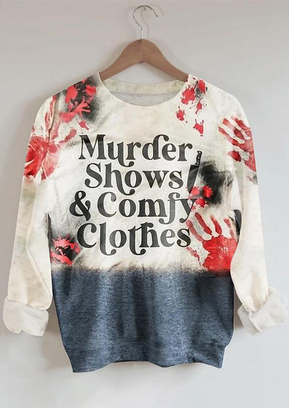 

Sweatshirts Murder Shows & Comfy Clothes Bleached Sweatshirt in White. Size: L,M