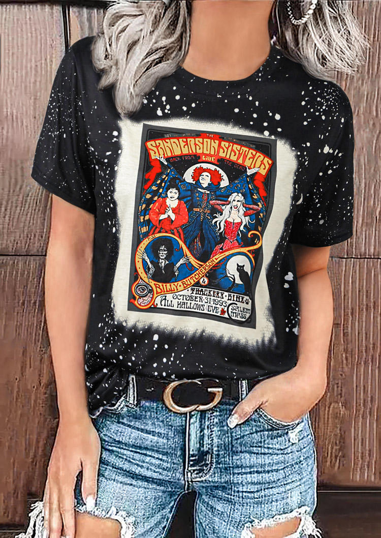 

T-shirts Tees Halloween Bleached Horror Movie Character T-Shirt Tee in Black. Size: M