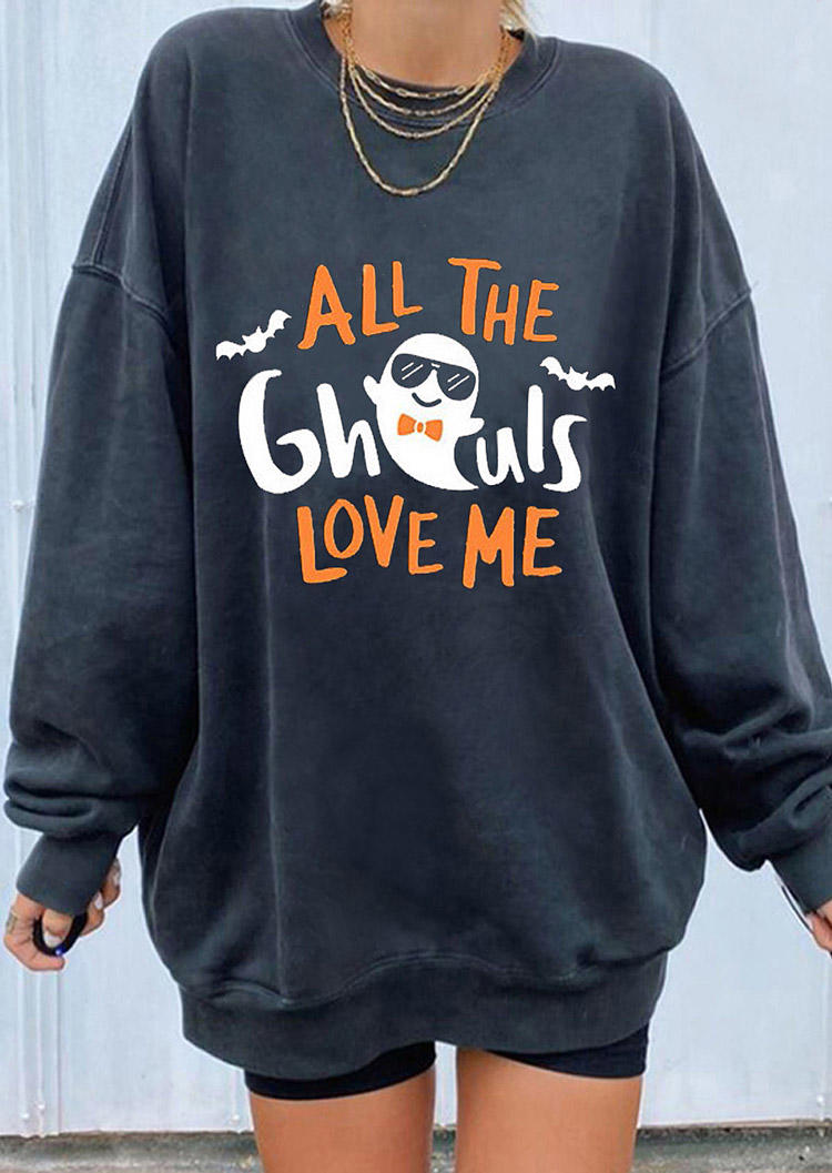 

Sweatshirts All The Ghost Love Me Pullover Sweatshirt in Navy Blue. Size