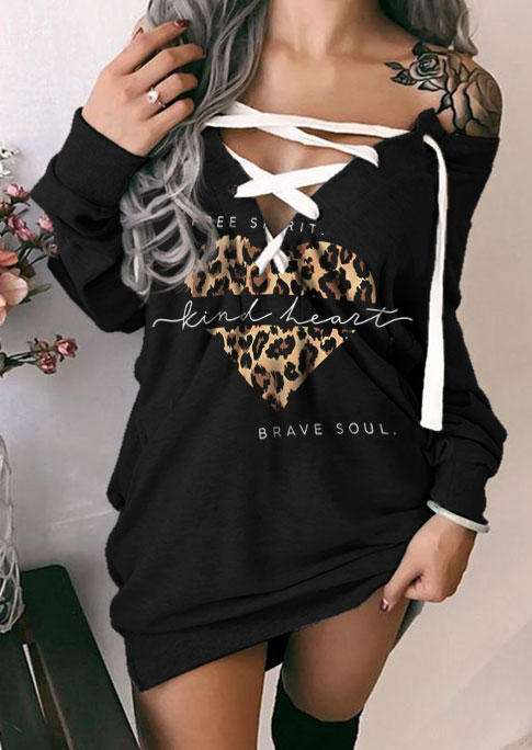Mini Dresses Free Spirit Kind Heart Brave Soul Leopard Mini Dress in Black. Size: ,M,L,XL
Mini Dresses Free Spirit Kind Heart Brave Soul Leopard Mini Dress in Black. Size: ,M,L,XL