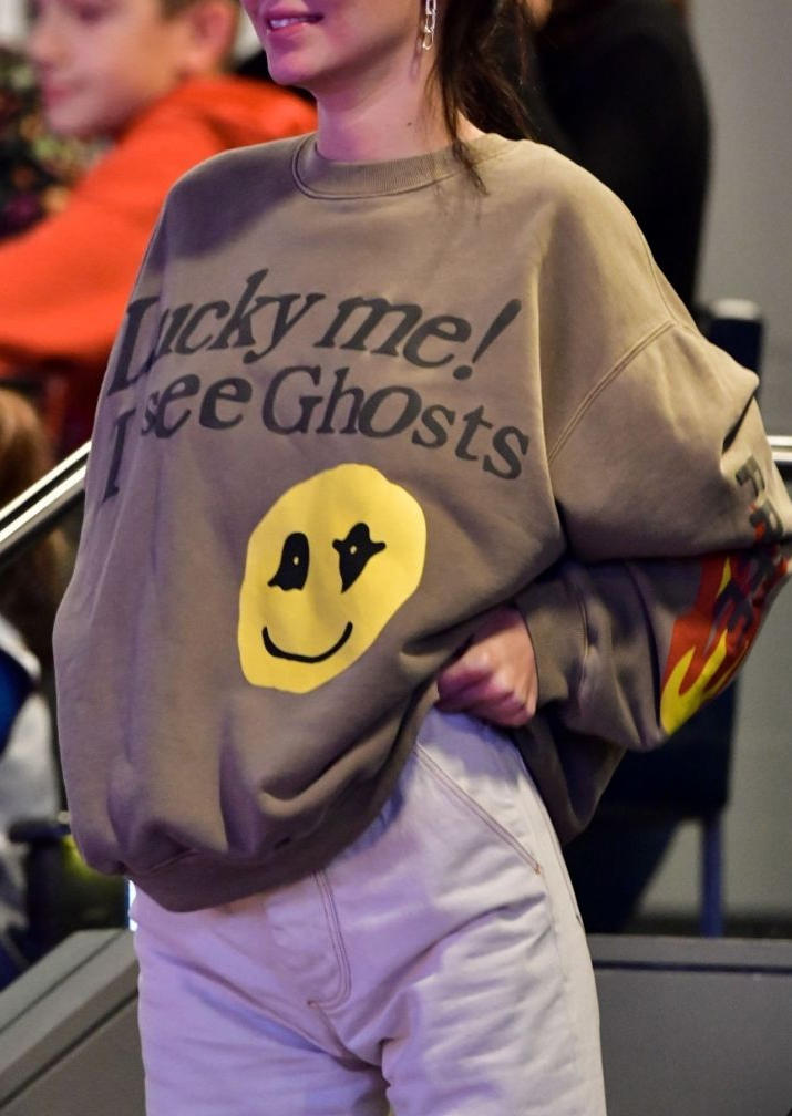 

Sweatshirts Lucky Me I See Ghosts Smiley Pullover Sweatshirt in Brown. Size