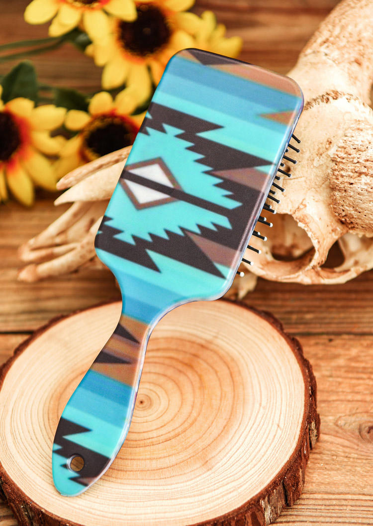 

Leopard Steer Skull Aztec Geometric Comb in Pattern2. Size