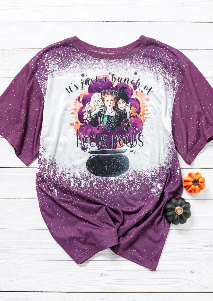 

T-shirts Tees Bleached Horror Movie Character T-Shirt Tee in Purple. Size: ,M,L