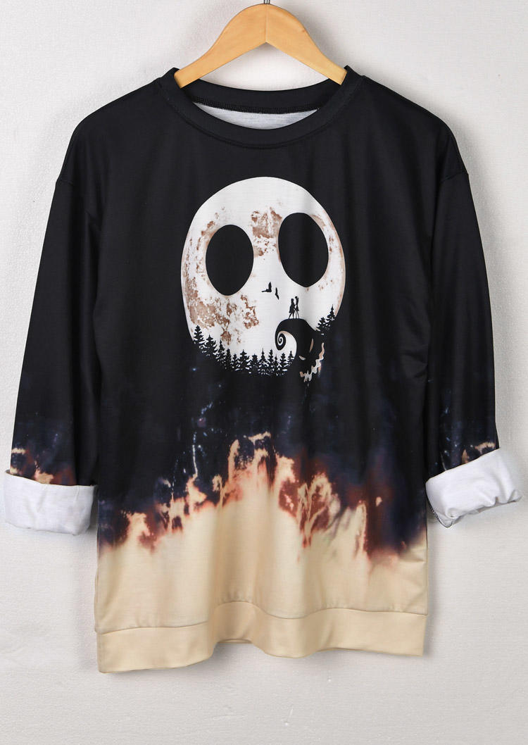 

Sweatshirts Halloween Tie Dye Skull Bat Sweatshirt in Black. Size