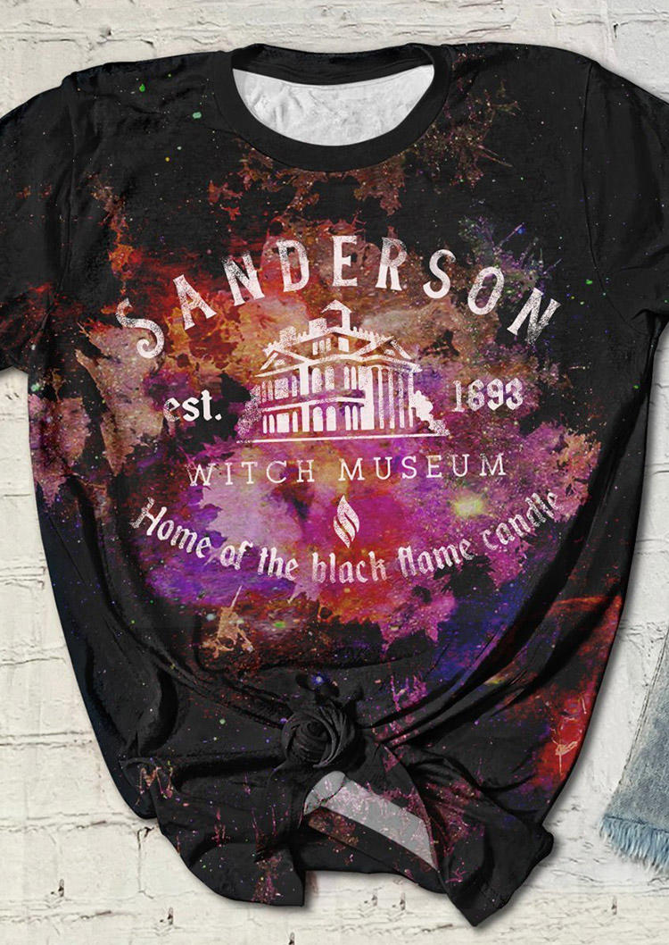 

T-shirts Tees Starry Sky Home Of The Blach Flame Candle T-Shirt Tee in Black. Size