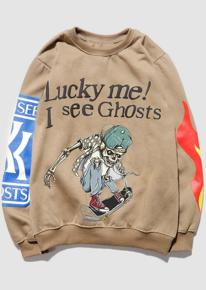 

Sweatshirts Halloween Lucky Me I See Ghosts Sweatshirt in Khaki. Size: ,L,XL