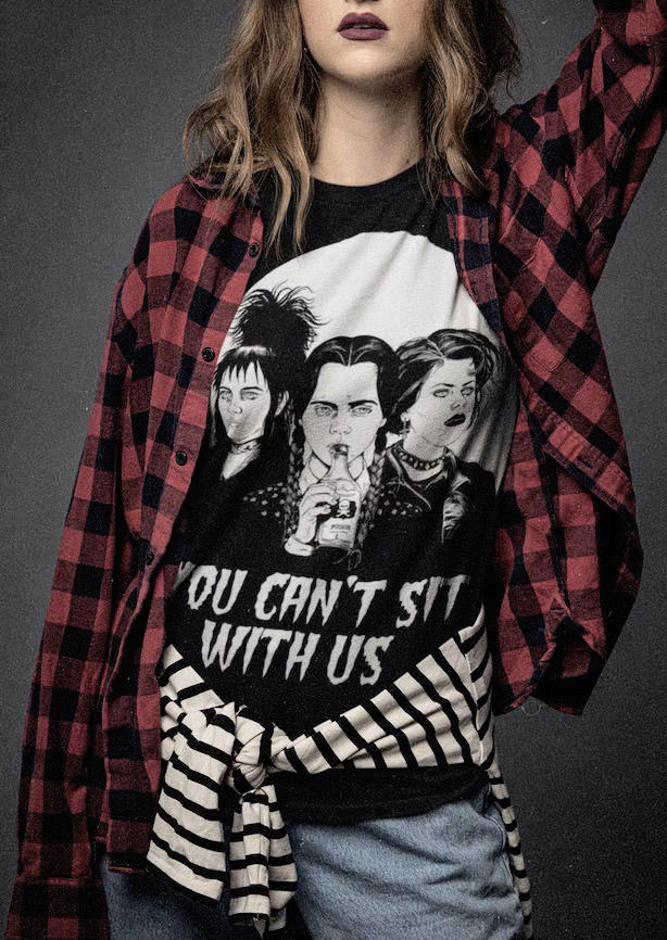 

T-shirts Tees Halloween You Can't Sit With Us T-Shirt Tee in Black. Size: ,M,L,XL