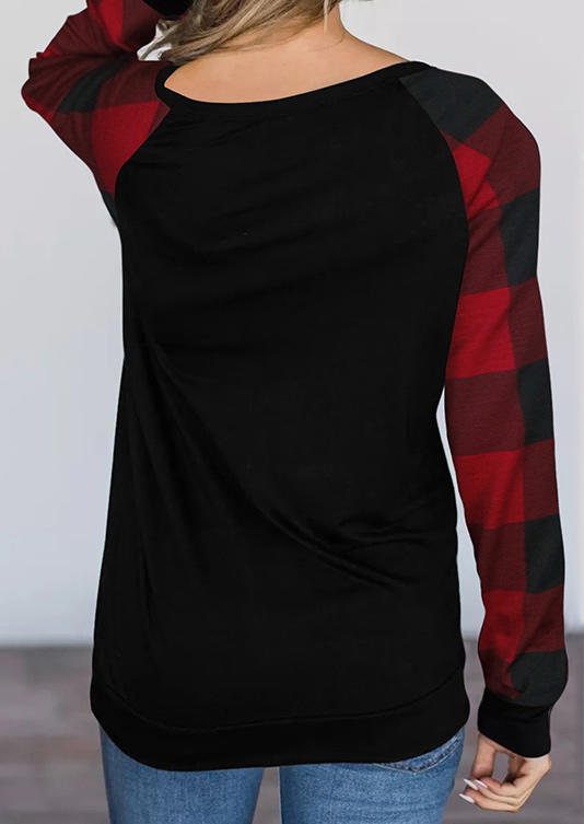 

Blouses Plaid Love Heart Dog Paw Blouse in Black. Size