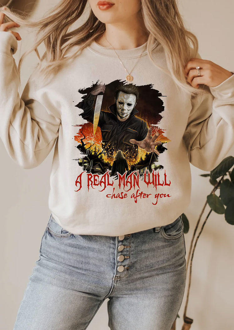 

Sweatshirts Halloween Horror Movie Character Pullover Sweatshirt in Beige. Size: ,M,L,XL
