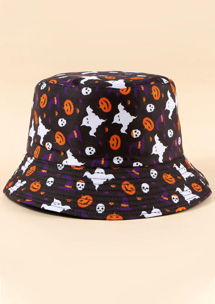 

Hats Halloween Pumpkin Ghost Fisherman Hat in Purple. Size