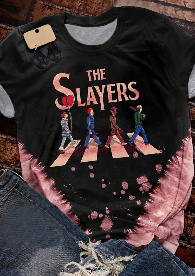 T-shirts Tees The Slayers Graphic Bleached T-Shirt Tee in Black. Size: S,M,L,XL