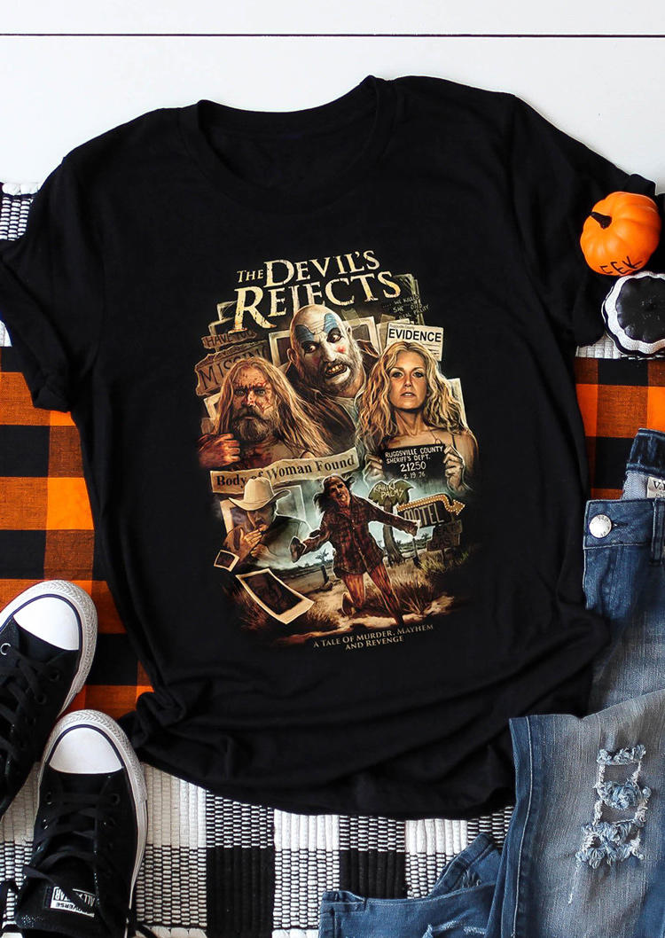 

T-shirts Tees Halloween Horror Movie Character T-Shirt Tee in Black. Size: ,L