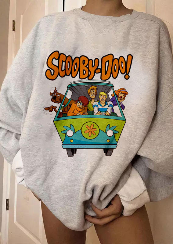 Sweatshirts Scooby Doo Dog Floral Sweatshirt in Light Grey. Size: L