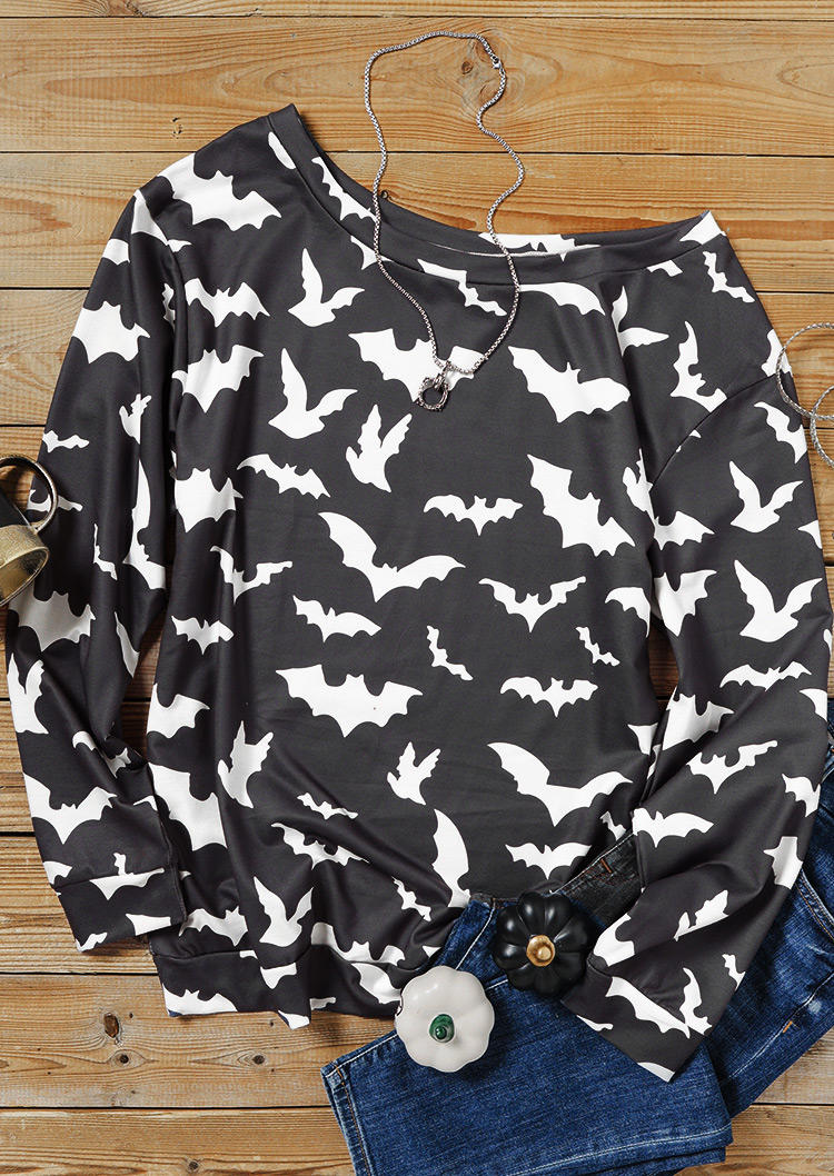 

Sweatshirts Bat Long Sleeve Sweatshirt in Dark Grey. Size: ,L