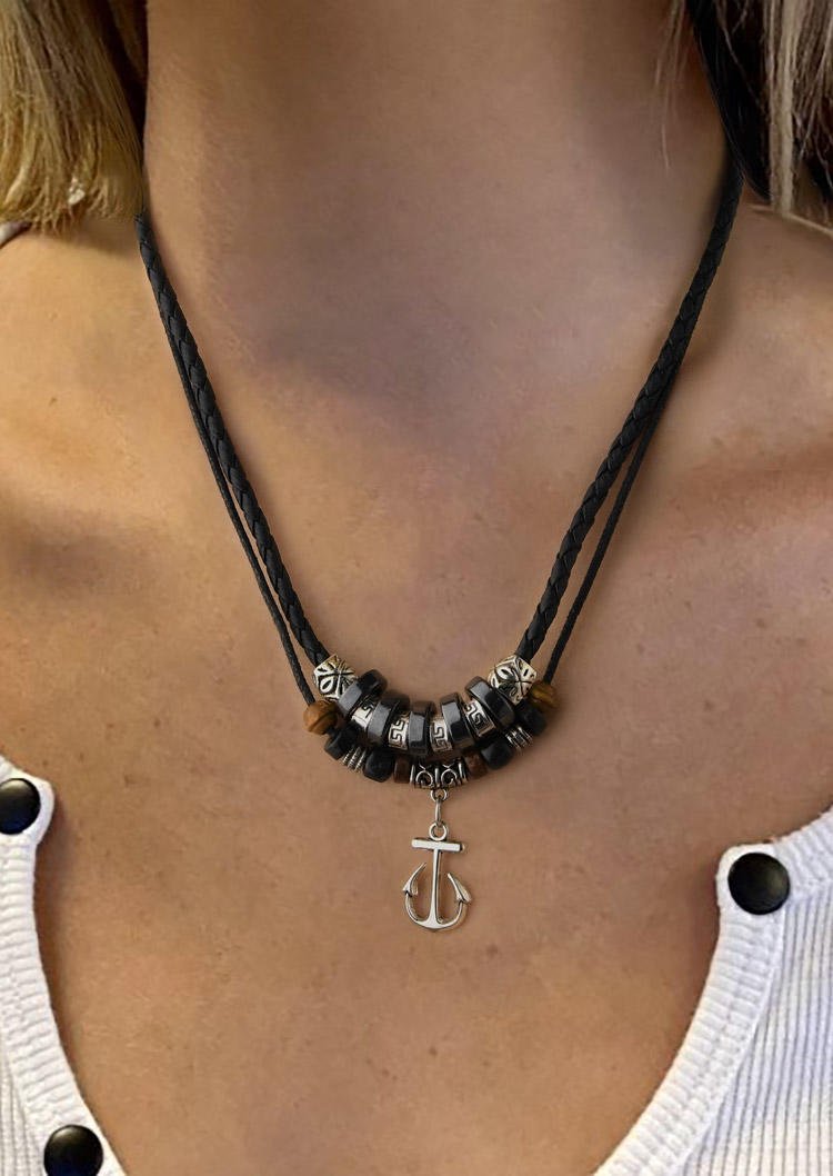 

Necklaces Vintage Anchor Cross Pendant Necklace in Pattern1. Size
