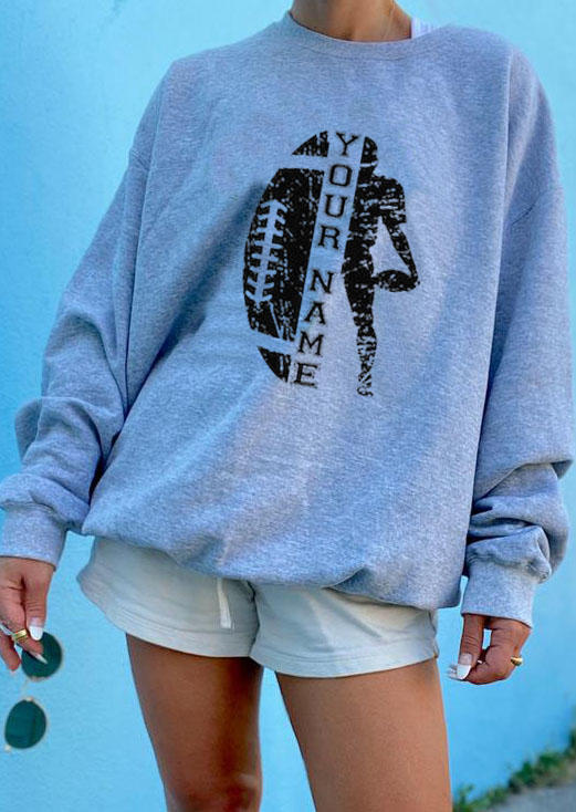 

Sweatshirts Football Graphic Drop Shoulder Sweatshirt in Gray. Size: ,M,L,XL