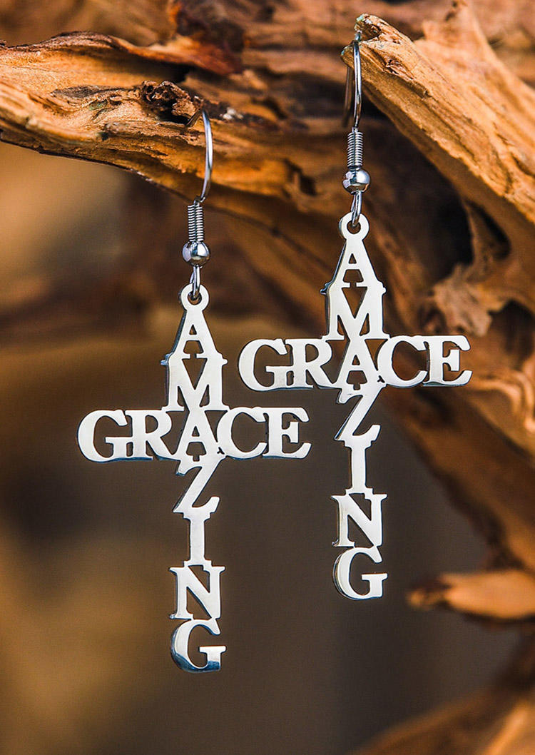 Earrings Amazing Grace Faith Hook Earrings in Pattern1,Pattern2. Size: One Size