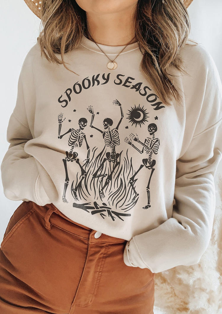 

Sweatshirts Skeleton Spooky Season Sweatshirt in Beige. Size: ,L