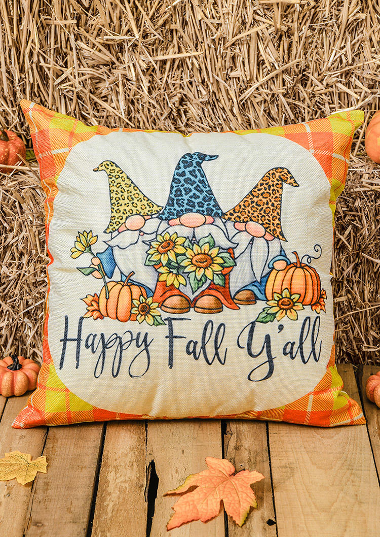 Thanksgiving Gnomies It's Fall Y'all Pumpkin Pillowcase without Pillow