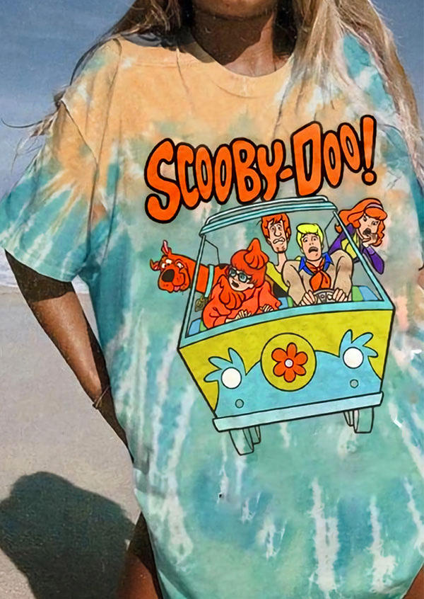 

T-shirts Tees Scooby Doo Tie Dye Short Sleeve T-Shirt Tee in Multicolor. Size