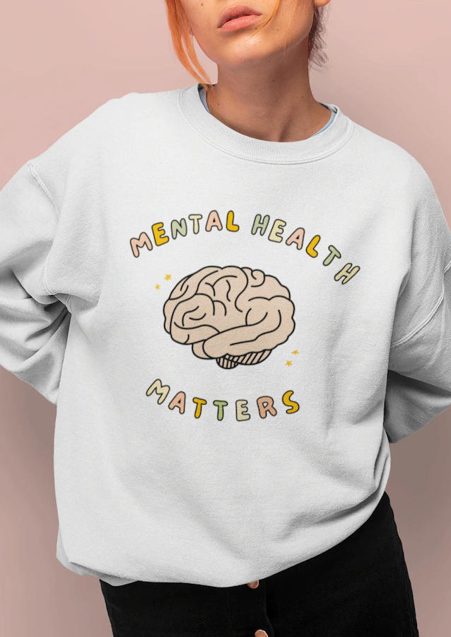 

Sweatshirts Mental Health Matters Unisex Sweatshirt in White. Size: ,M,L,XL