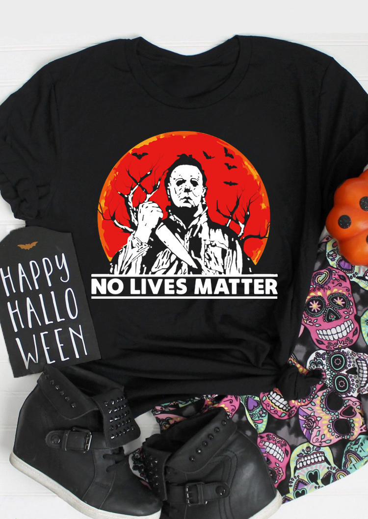 Halloween No Lives Matter T-Shirt Tee - Black