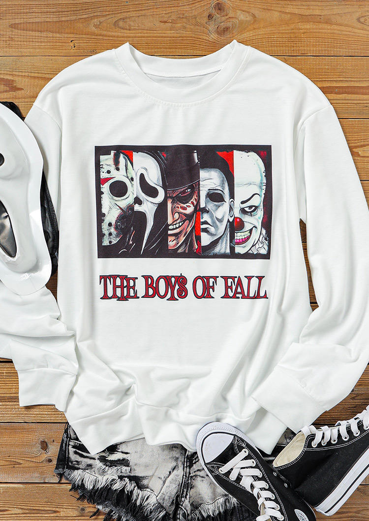 Horror Movie The Boys Of Fall Sweatshirt - White