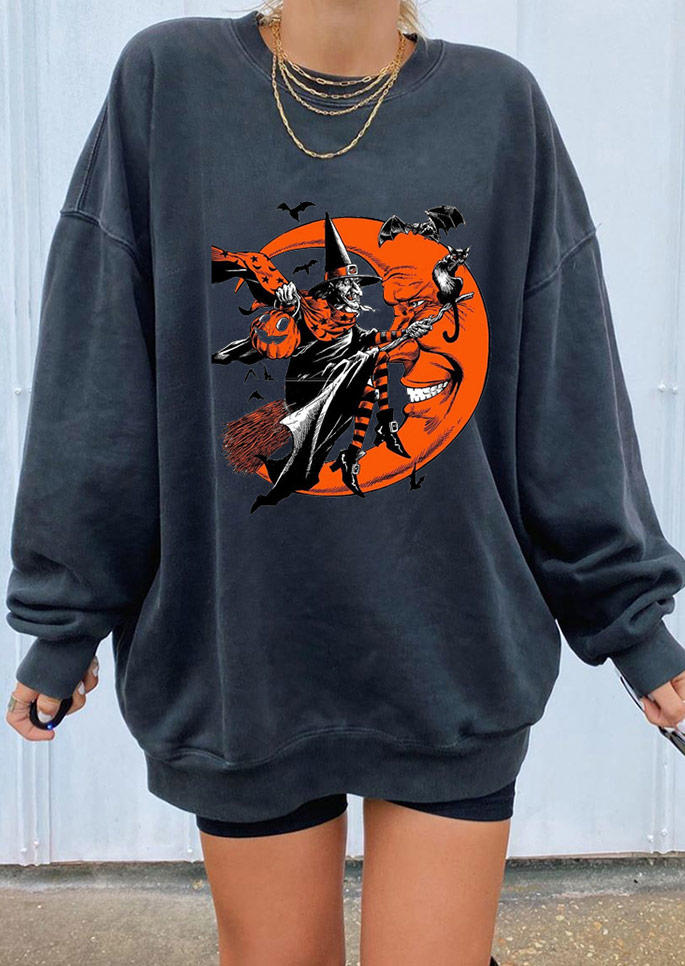 

Sweatshirts Halloween Witch Moon Pullover Sweatshirt in Black. Size: ,M,L,XL