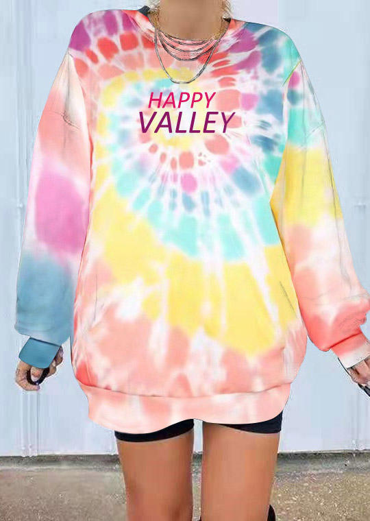 

Sweatshirts Happy Valley Tie Dye O-Neck Sweatshirt in Multicolor. Size: ,M,L,XL