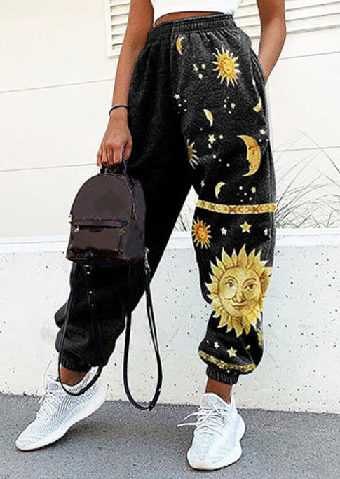 

Pants Sun Moon Sports Sweatpants in Black. Size: ,XL