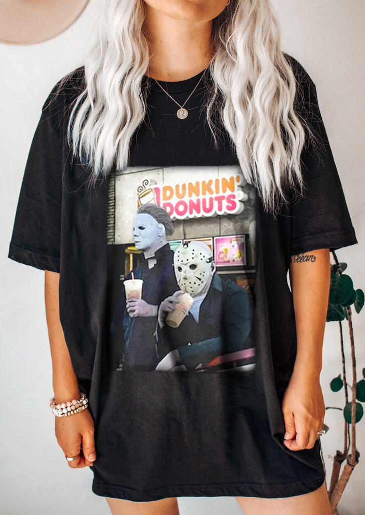 T-shirts Tees Horror Movie Character T-Shirt Tee in White. Size: L,M,XL