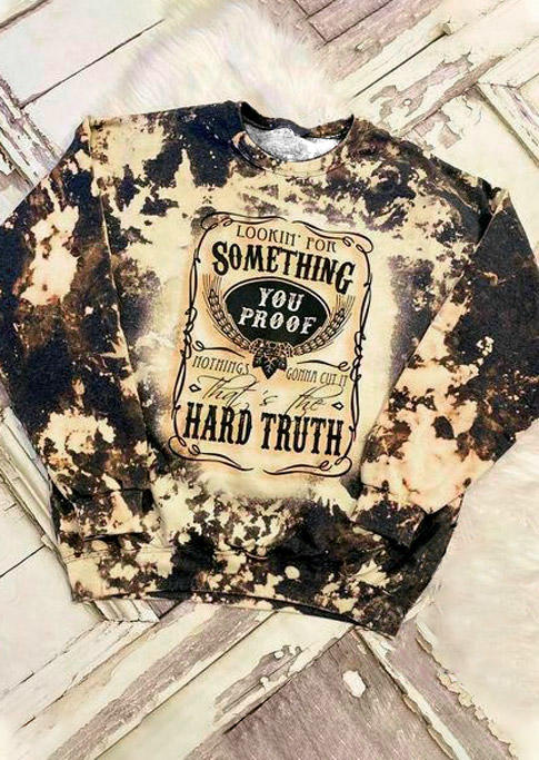 Sweatshirts Something You Proof Hard Truth Bleached Sweatshirt in Multicolor. Size: S,M,L