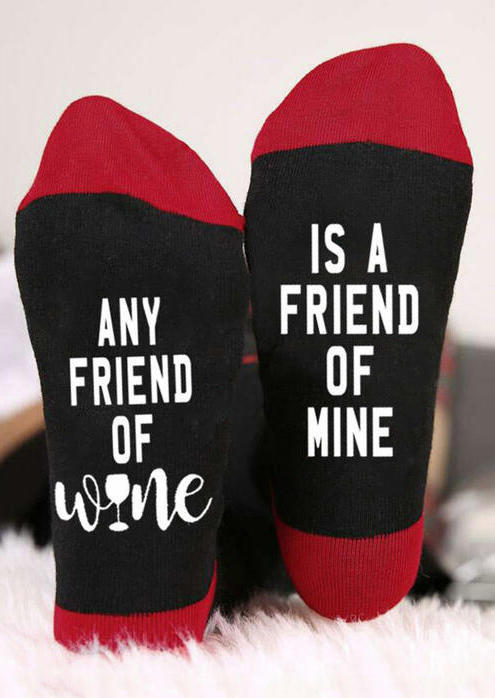 Crew Socks Any Friend Of Wine Is A Friend Of Mine Socks in Red. Size
Crew Socks Any Friend Of Wine Is A Friend Of Mine Socks in Red. Size