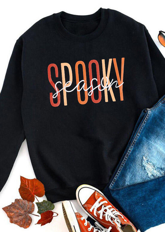 

Sweatshirts Spooky Season O-Neck Sweatshirt in Black. Size: ,L