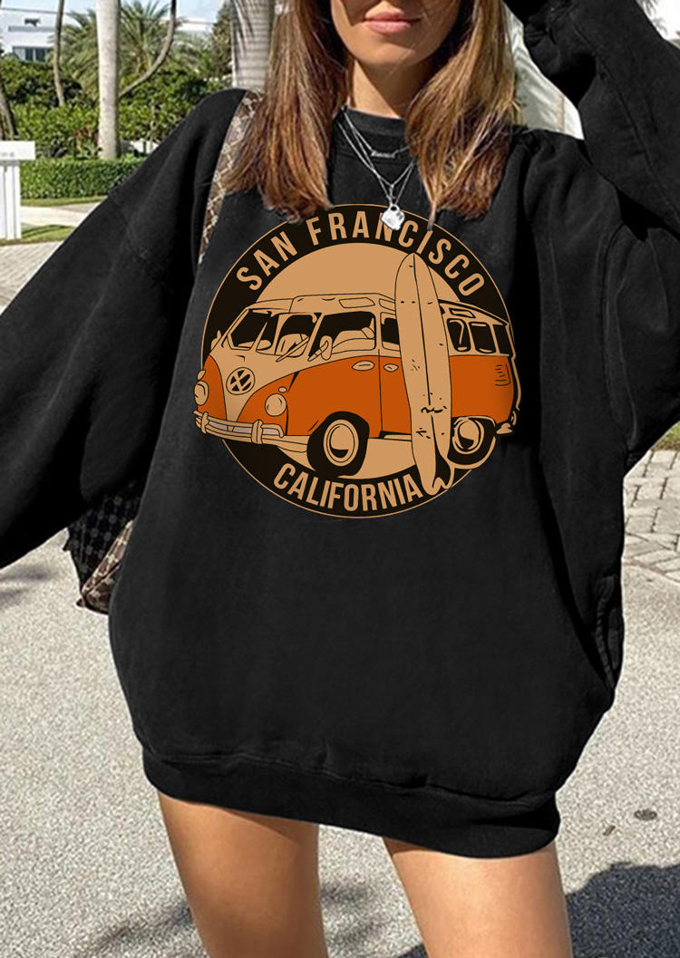 

Sweatshirts California San Francisco Long Sleeve Sweatshirt in Black. Size: ,M,L,XL