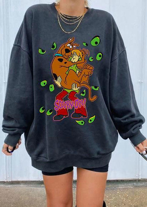 

Sweatshirts Scooby Doo Eyes Dog Long Sleeve Sweatshirt in Black. Size: ,M,L,XL