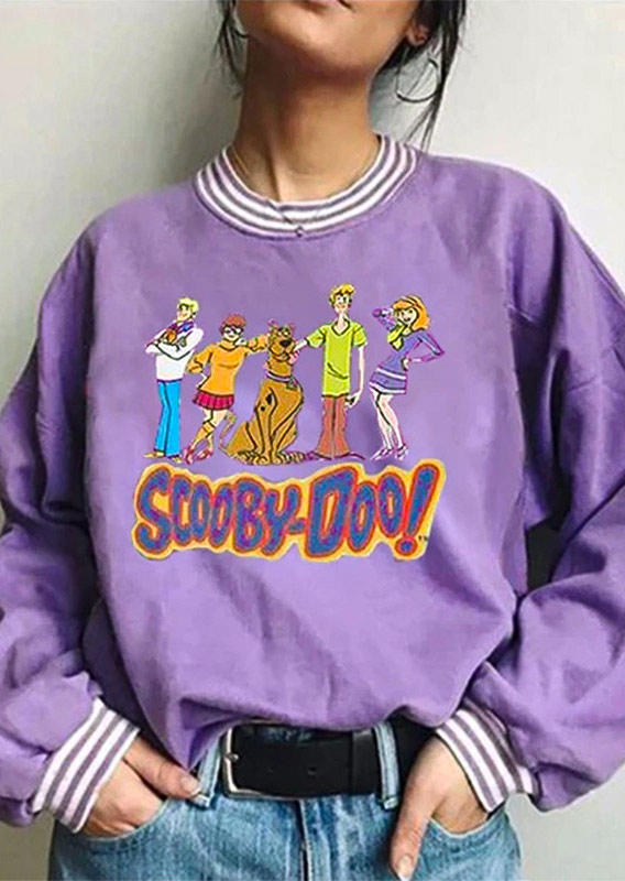 

Sweatshirts Scooby Doo Striped Long Sleeve Sweatshirt in Purple. Size