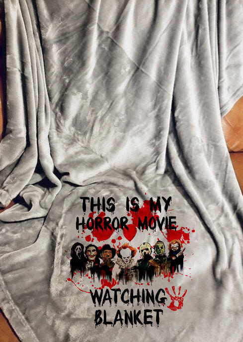 

Blanket Halloween This Is My Horror Movie Watching Blanket in Gray. Size