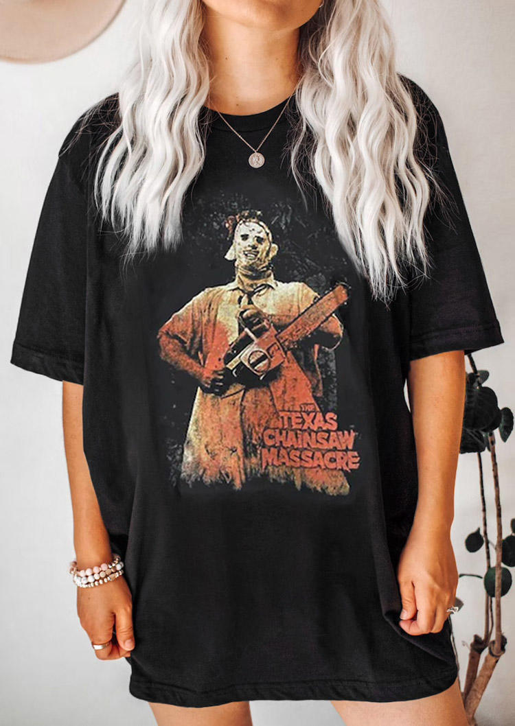 

T-shirts Tees Halloween Texas Chainsaw Massacre T-Shirt Tee in Black. Size: ,L,XL