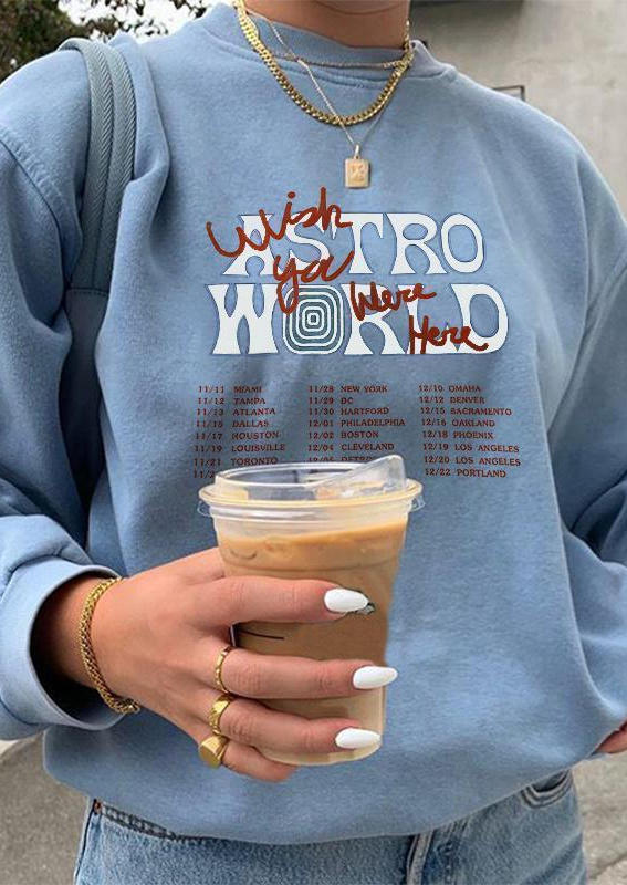 

Sweatshirts Astroworld Wish You Were Here Sweatshirt in Light Blue. Size