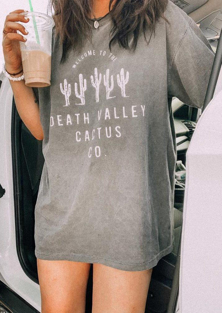 

T-shirts Tees Death Valley Cactus T-Shirt Tee in Gray. Size: ,M,L,XL