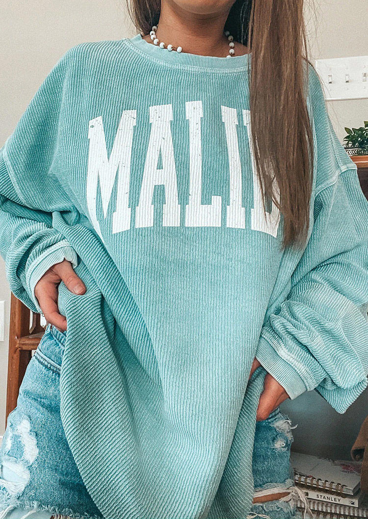 

Sweatshirts Malibu Long Sleeve O-Neck Sweatshirt in Cyan. Size: ,M