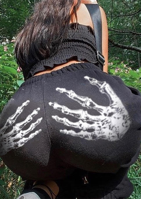 

Pants Skeleton Hand Sweatpants in Black. Size