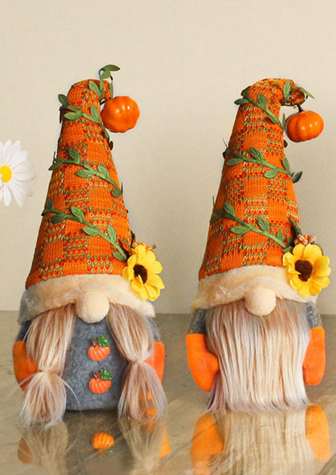 

Pumpkin Sunflower Gnomies Faceless Doll in Pattern1. Size