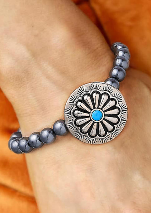 

Bracelet Turquoise Sunflower Beading Bracelet in Pattern1,Pattern2. Size