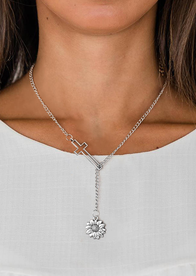 

Necklaces Cross Sunflower Alloy Pendant Necklace in Pattern1,Pattern2. Size