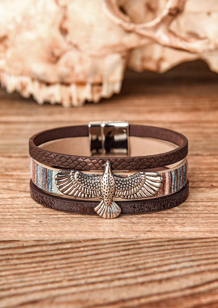 

Bracelet Eagle Multi-Circle Magnetic Bracelet in Coffee. Size
