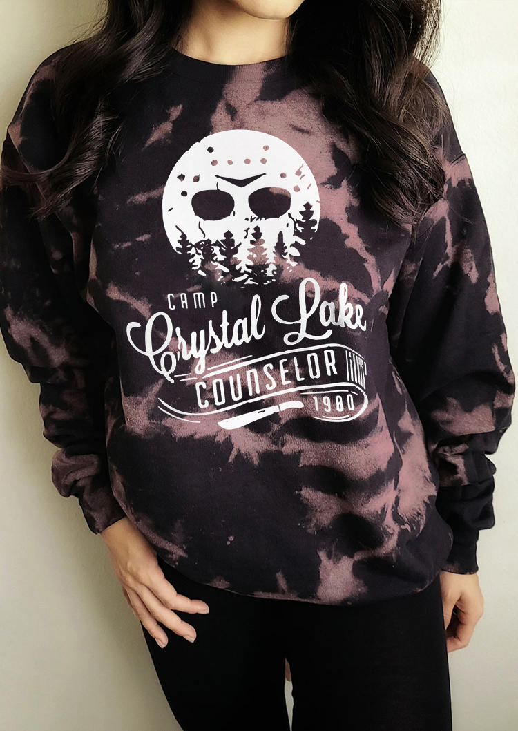 

Sweatshirts Camp Crystal Lake Counselor Tie Dye Sweatshirt in Black. Size